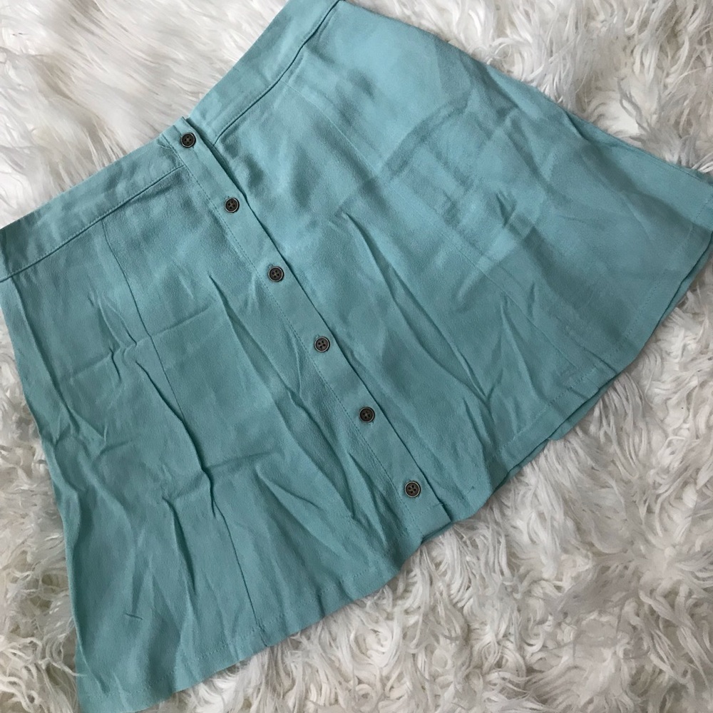 mint colored skirt